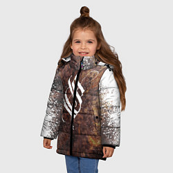 Куртка зимняя для девочки Stigmata logo, цвет: 3D-черный — фото 2