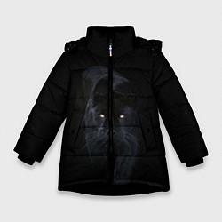 Куртка зимняя для девочки Пантера, цвет: 3D-черный