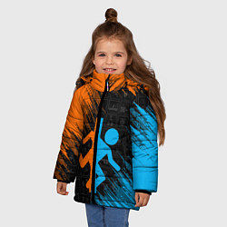 Куртка зимняя для девочки PORTAL 2, цвет: 3D-черный — фото 2