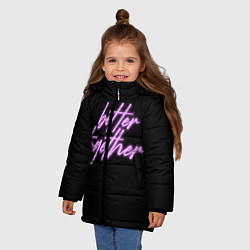 Куртка зимняя для девочки Вместе лучше, цвет: 3D-черный — фото 2