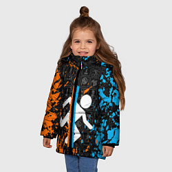 Куртка зимняя для девочки PORTAL 2, цвет: 3D-красный — фото 2