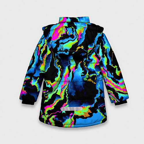 Зимняя куртка для девочки Кислотность / 3D-Черный – фото 2