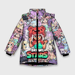 Куртка зимняя для девочки BrawlStars Girls Oko, цвет: 3D-черный