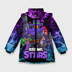 Куртка зимняя для девочки BRAWL STARS RICOCHET, цвет: 3D-черный