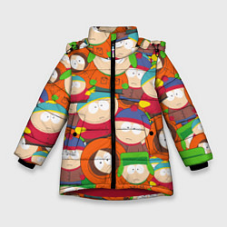 Куртка зимняя для девочки ЮЖНЫЙ ПАРК, цвет: 3D-красный