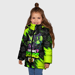 Куртка зимняя для девочки BRAWL STARS VIRUS 8-BIT, цвет: 3D-красный — фото 2
