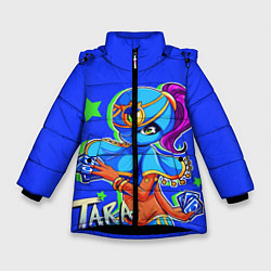 Куртка зимняя для девочки TARA, цвет: 3D-черный