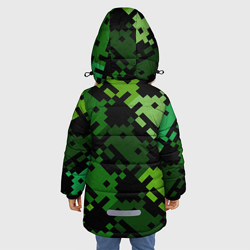 Зимняя куртка для девочки Space Invaders / 3D-Красный – фото 4