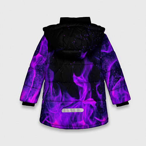 Зимняя куртка для девочки ФИОЛЕТОВЫЙ ОГОНЬ / 3D-Черный – фото 2
