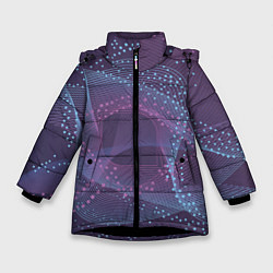 Куртка зимняя для девочки Абстрактный узор, цвет: 3D-черный
