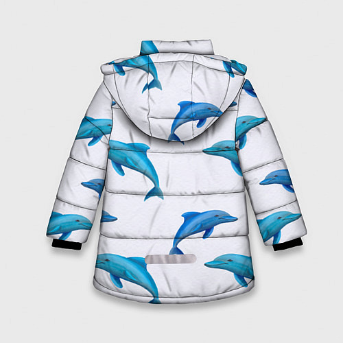 Зимняя куртка для девочки Рай для дельфина / 3D-Черный – фото 2