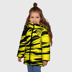 Куртка зимняя для девочки FC Borussia, цвет: 3D-черный — фото 2