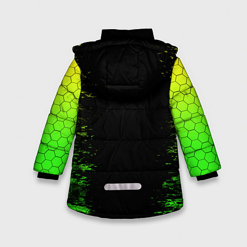 Зимняя куртка для девочки Бравл Старс Леон / 3D-Черный – фото 2