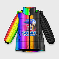Куртка зимняя для девочки SONIC 2020, цвет: 3D-черный