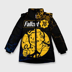 Куртка зимняя для девочки FALLOUT76, цвет: 3D-черный