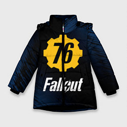 Куртка зимняя для девочки FALLOUT76, цвет: 3D-черный