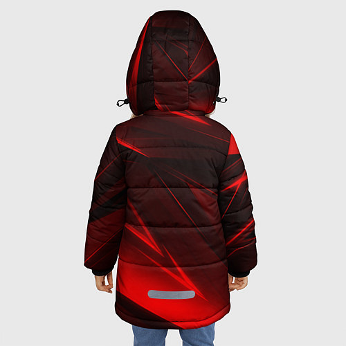 Зимняя куртка для девочки MASS EFFECT N7 / 3D-Красный – фото 4