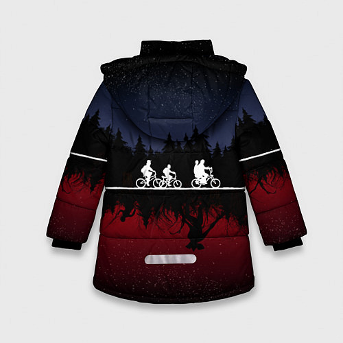 Зимняя куртка для девочки Очень странные дела / 3D-Черный – фото 2