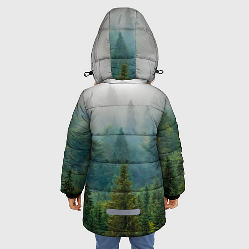 Зимняя куртка для девочки Лес мой храм / 3D-Красный – фото 4