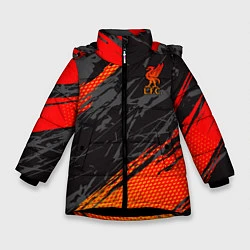 Куртка зимняя для девочки Liverpool F C, цвет: 3D-черный