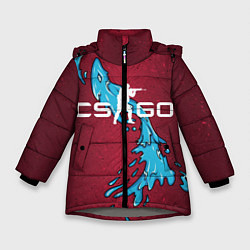 Куртка зимняя для девочки Дух воды, цвет: 3D-светло-серый