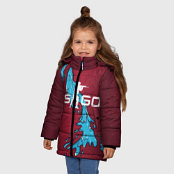 Куртка зимняя для девочки Дух воды, цвет: 3D-светло-серый — фото 2