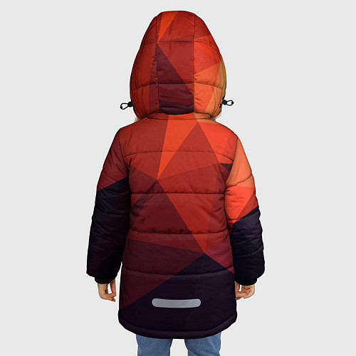 Зимняя куртка для девочки Грани / 3D-Красный – фото 4