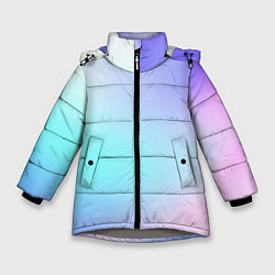 Куртка зимняя для девочки Небесно голубой градиентный, цвет: 3D-светло-серый