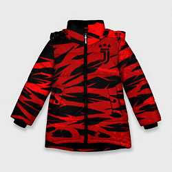 Куртка зимняя для девочки Juventus F C, цвет: 3D-черный