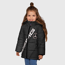 Куртка зимняя для девочки Mercedes, цвет: 3D-черный — фото 2