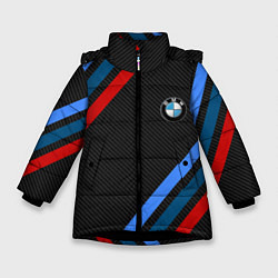 Куртка зимняя для девочки BMW CARBON, цвет: 3D-черный