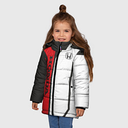 Куртка зимняя для девочки Honda Driver team, цвет: 3D-черный — фото 2