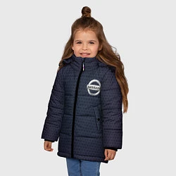 Куртка зимняя для девочки NISSAN, цвет: 3D-светло-серый — фото 2