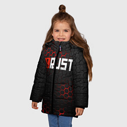 Куртка зимняя для девочки RUST, цвет: 3D-красный — фото 2