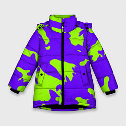 Куртка зимняя для девочки Тeкстура, цвет: 3D-черный