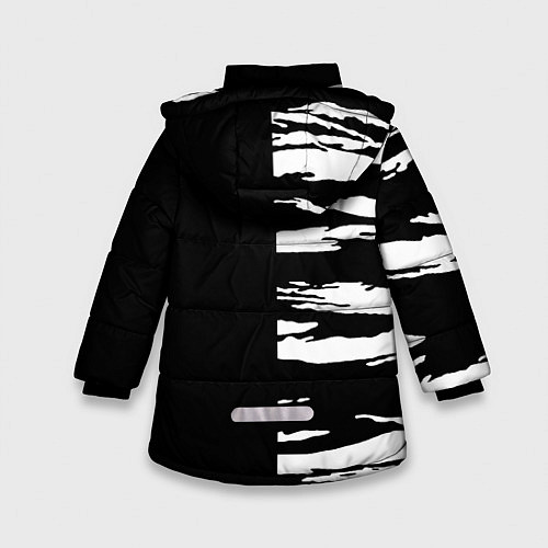 Зимняя куртка для девочки Пограничные Войска / 3D-Черный – фото 2