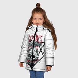 Куртка зимняя для девочки In Flames, цвет: 3D-черный — фото 2