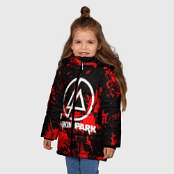 Куртка зимняя для девочки Linkin Park, цвет: 3D-черный — фото 2