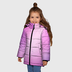 Куртка зимняя для девочки Нежный фиолет, цвет: 3D-черный — фото 2