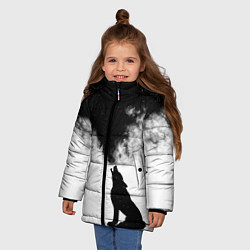 Куртка зимняя для девочки Galaxy wolf, цвет: 3D-черный — фото 2