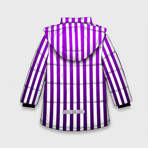 Зимняя куртка для девочки Пикси полосы / 3D-Черный – фото 2