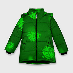 Куртка зимняя для девочки CORONA-19, цвет: 3D-черный