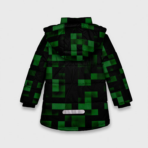 Зимняя куртка для девочки Minecraft Creeper / 3D-Черный – фото 2
