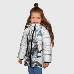 Куртка зимняя для девочки Черный Клевер Черный Бык 7, цвет: 3D-черный — фото 2