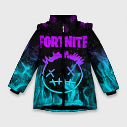 Куртка зимняя для девочки FORTNITE X TRAVIS SCOTT, цвет: 3D-черный