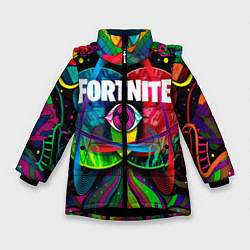 Куртка зимняя для девочки TRAVIS SCOTT X FORTNITE, цвет: 3D-черный