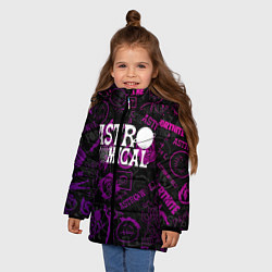 Куртка зимняя для девочки TRAVIS SCOTT, цвет: 3D-черный — фото 2