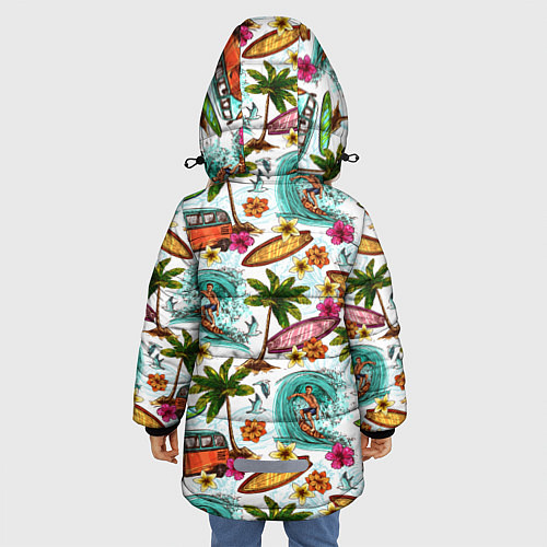 Зимняя куртка для девочки Летнее Настроение / 3D-Красный – фото 4