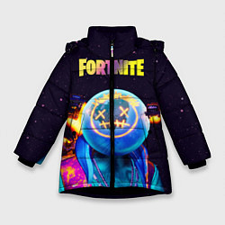 Куртка зимняя для девочки Astro Jack Fortnite, цвет: 3D-черный