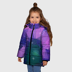 Куртка зимняя для девочки SPACE, цвет: 3D-черный — фото 2